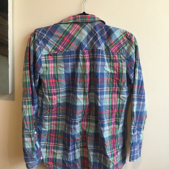 J Crew Button Down Plaid Shirt - Picture 4 of 4